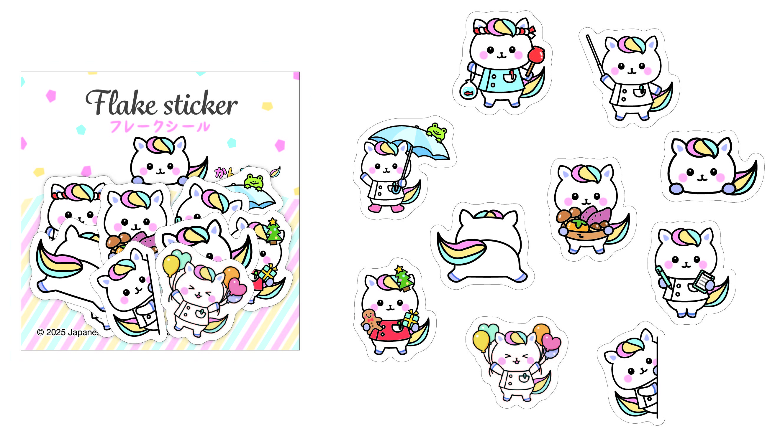 かんごちゃんグッズ「フレークシール」の画像