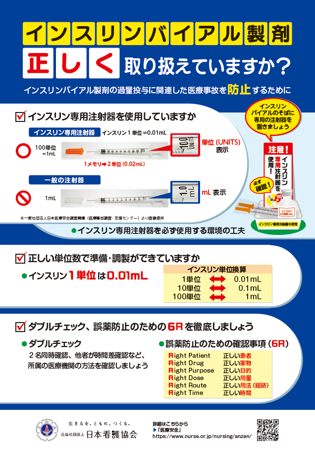 インスリンバイアル製剤事故防止チラシ